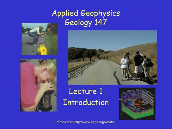 Applied Geophysics Geology 147