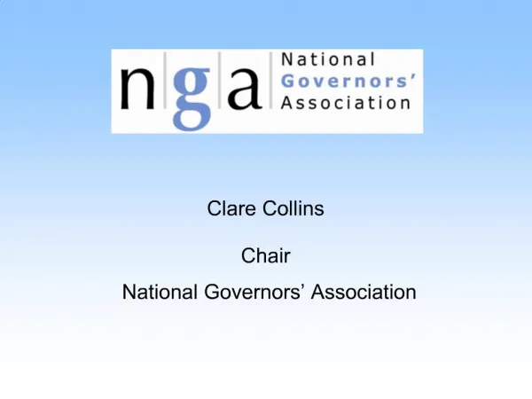 Clare Collins Chair National Governors Association