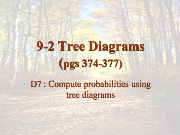 9-2 Tree Diagrams pgs 374-377