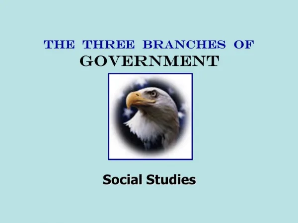 THE THREE BRANCHES OF GOVERNMENT