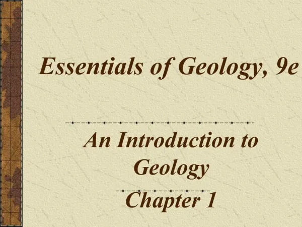 Essentials of Geology, 9e