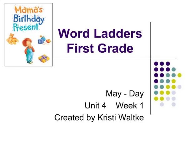 Word Ladders First Grade