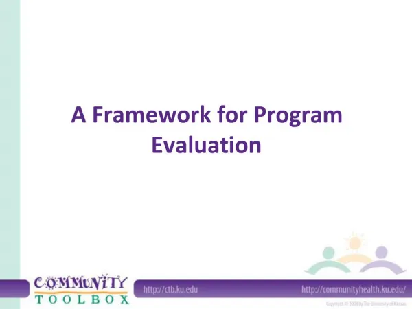 A Framework for Program Evaluation