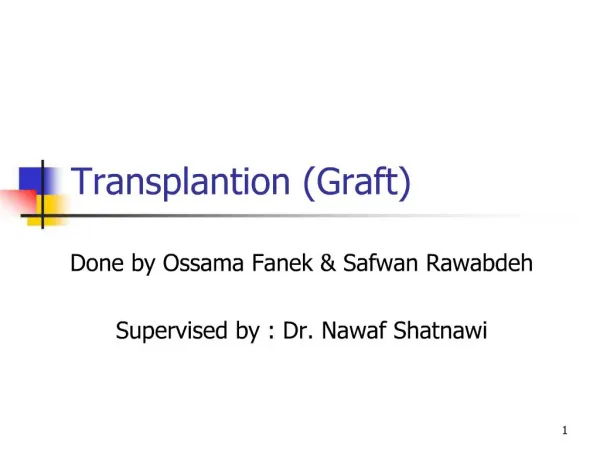 Transplantion Graft