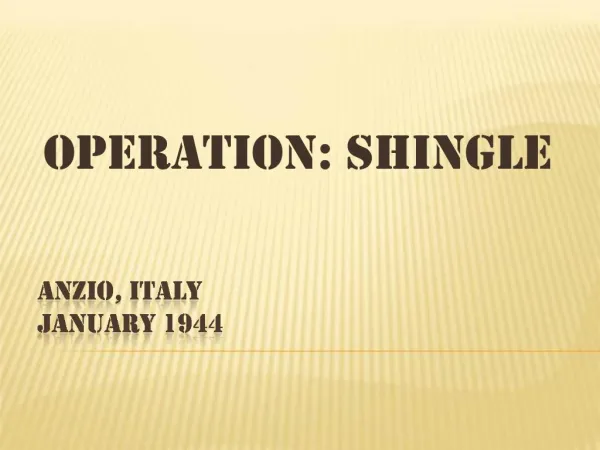 Anzio, italy January 1944