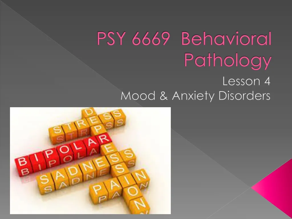 psy 6669 behavioral pathology