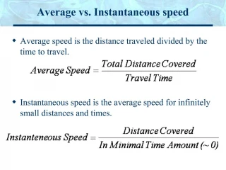 Average vs. Instantaneous speed - slide 1
