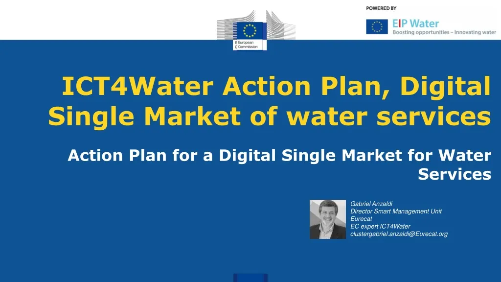 ict4water action plan digital single market of water services
