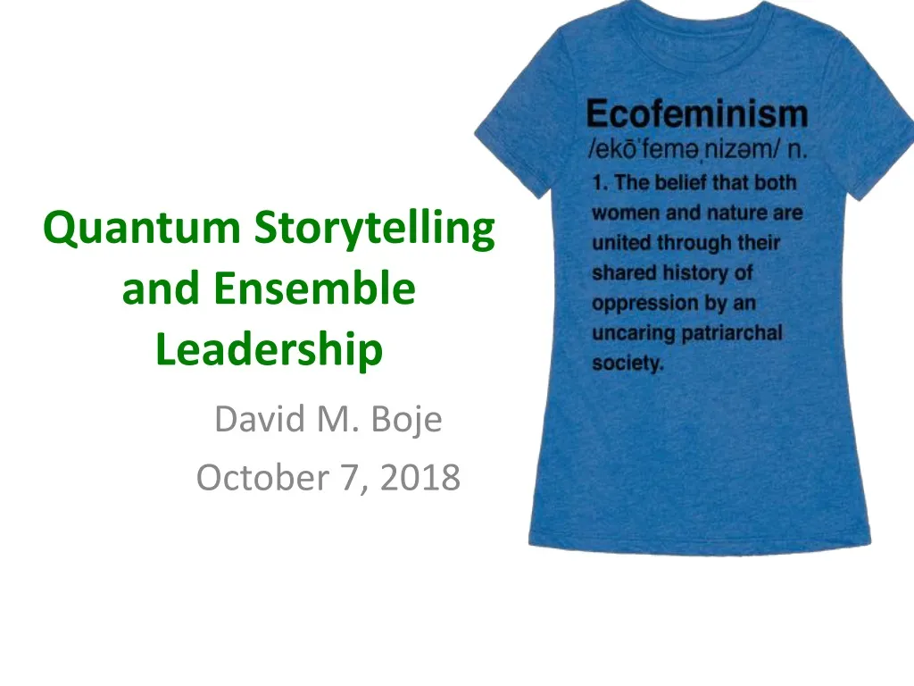 quantum storytelling and ensemble leadership
