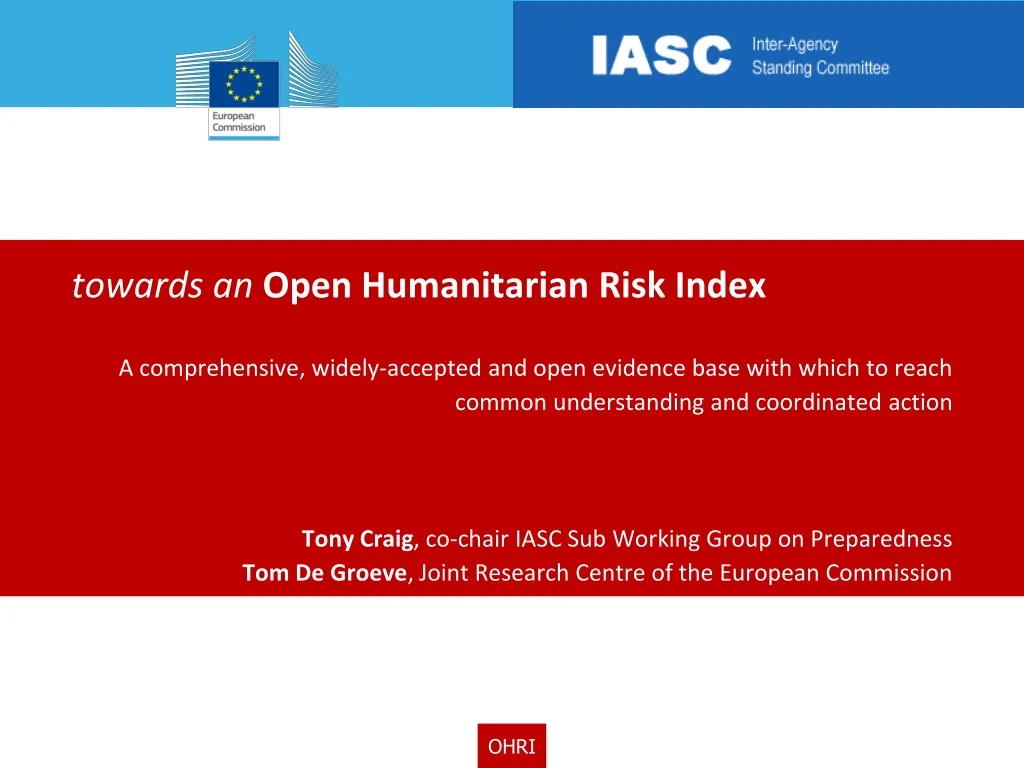t owards an open humanitarian risk index