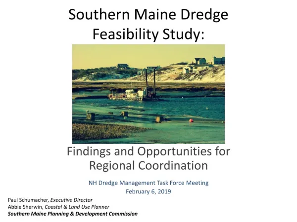 Southern Maine Dredge Feasibility Study: