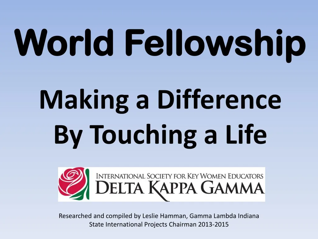 world fellowship