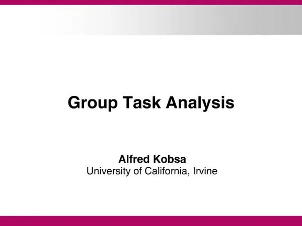 Group Task Analysis