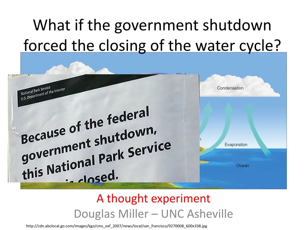 what if the government shutdown forced the closing of the water cycle