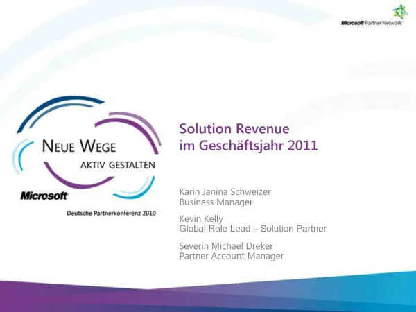 Solution Revenue im Gesch ftsjahr 2011