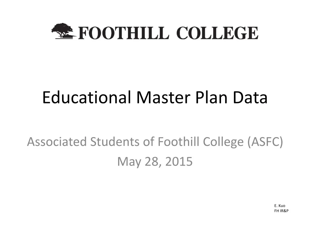 educational master plan data