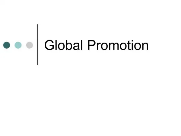 Global Promotion