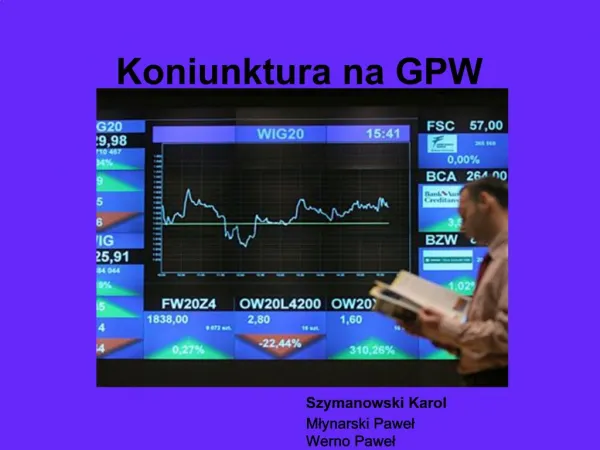Koniunktura na GPW