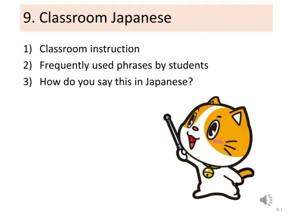9. Classroom Japanese