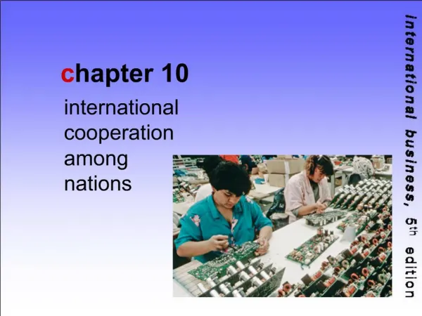 International cooperation among nations