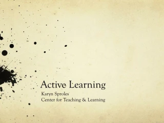 Active Learning - slide 1