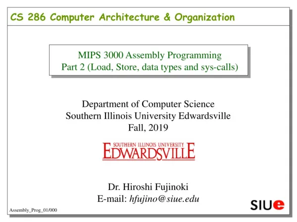 MIPS 3000 Assembly Programming Part 2 (Load, Store, data types and sys-calls)