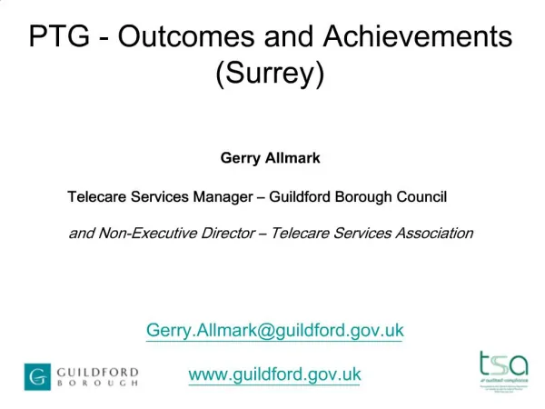 PTG - Outcomes and Achievements Surrey