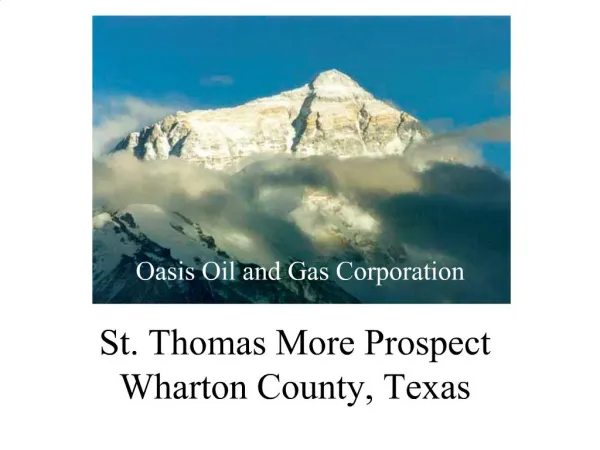 St. Thomas More Prospect Wharton County, Texas