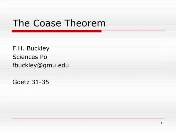The Coase Theorem