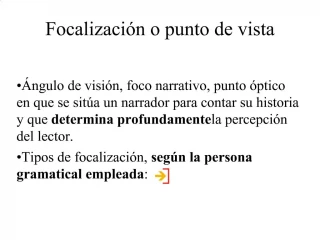 Focalizaci n o punto de vista - slide 1