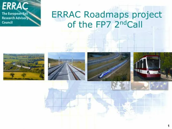 ERRAC Roadmaps project of the FP7 2nd Call