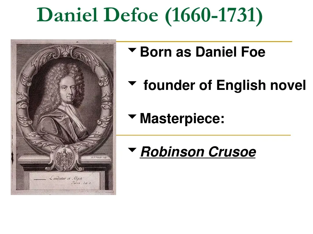 daniel defoe 1660 1731