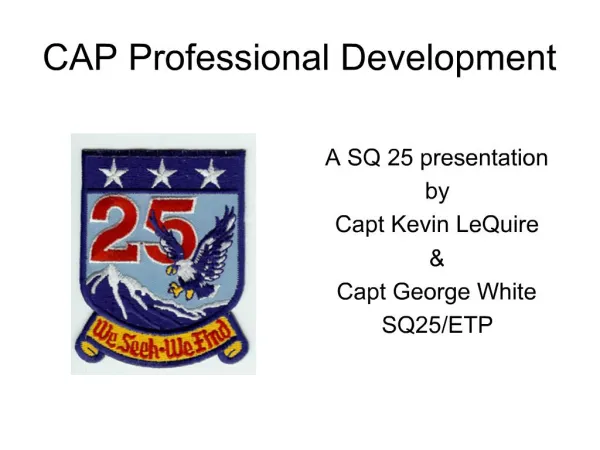 CAP Professional Development