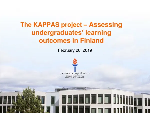 The KAPPAS project – Assessing undergraduates’ learning outcomes in Finland