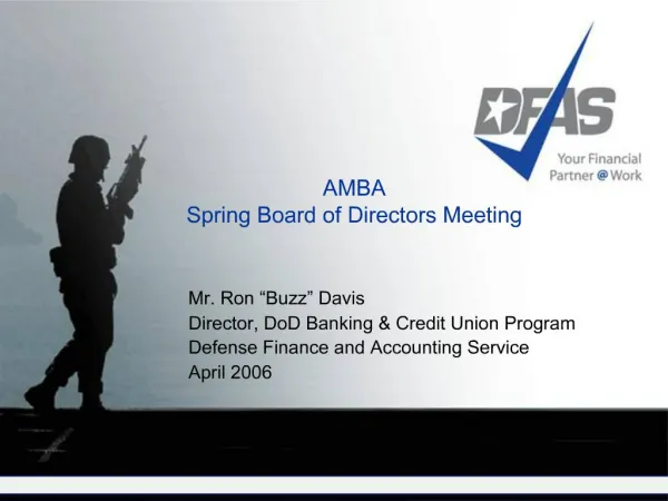 AMBA Spring Board of Directors Meeting