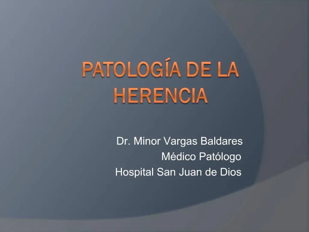Ppt Patolog A De La Herencia Powerpoint Presentation Free Download Id