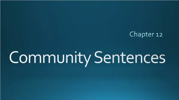 Community Sentences