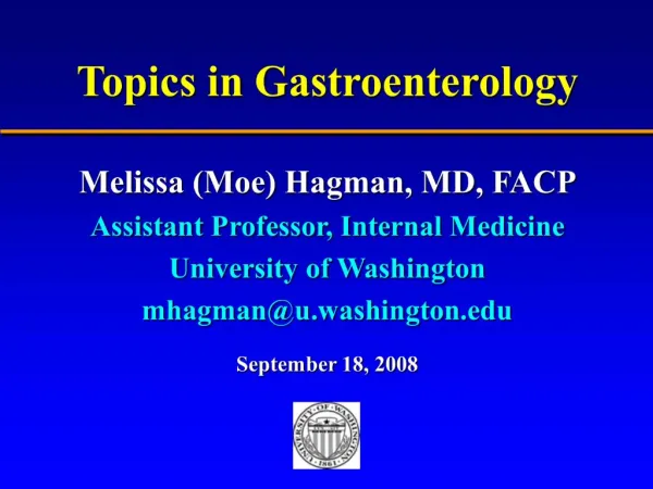 Topics in Gastroenterology