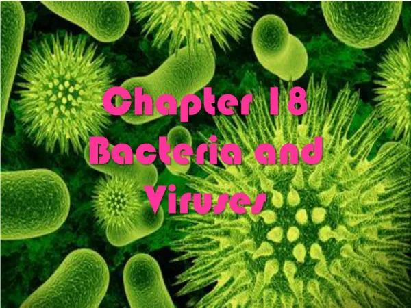 Chapter 18 Bacteria and Viruses