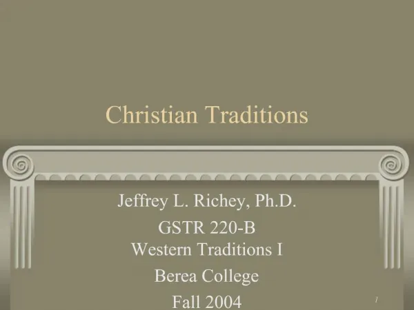 Christian Traditions