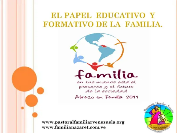 EL PAPEL EDUCATIVO Y FORMATIVO DE LA FAMILIA.