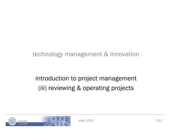 technology management &amp; innovation