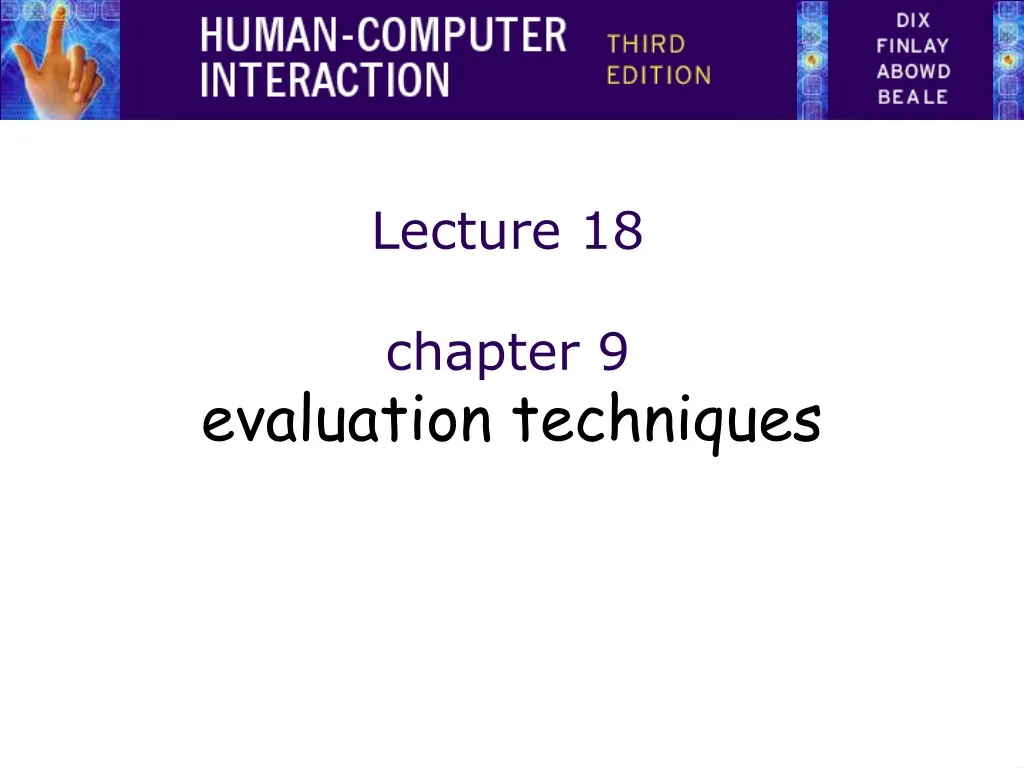 lecture 18 chapter 9