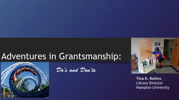 Adventures in Grantsmanship: