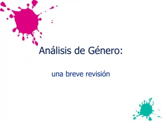 An lisis de G nero: - slide 1