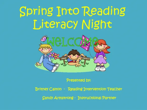 Spring Into Reading Literacy Night