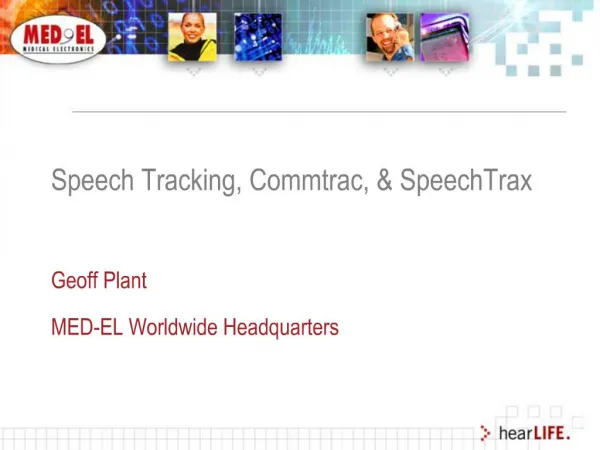 Speech Tracking, Commtrac, SpeechTrax