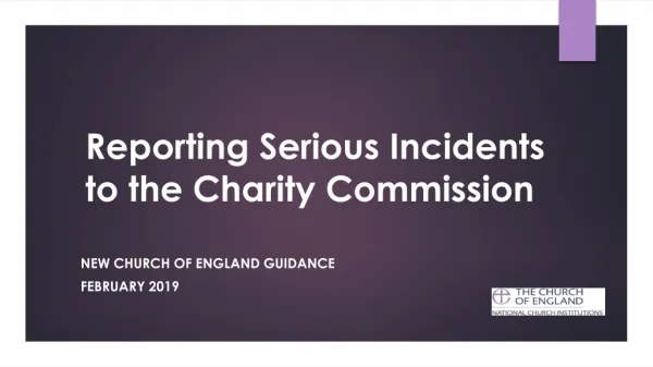 Reporting Serious Incidents to the Charity Commission