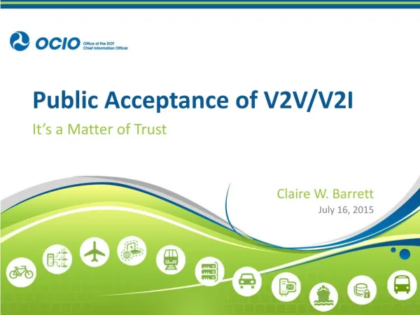 Public Acceptance of V2V/V2I