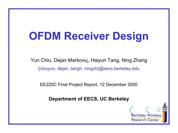 OFDM Receiver Design